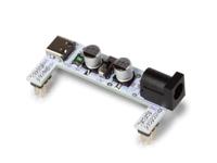 Whadda Breadboard voedingsmodule, 3.3 V/5 V, geschikt voor MB102 breadboard 830P, voeding via een USB-C kabel of DC-jack