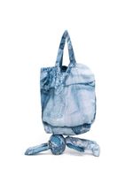 Natasha Zinko sac cabas Bunny à imprimé denim - Bleu - thumbnail