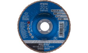 PFERD 67612100 PFF 100 A 120 SG STEELOX/16,0 Lamellenschijf Diameter 100 mm Boordiameter 16 mm RVS, Staal 10 stuk(s)