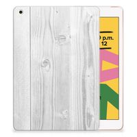 Apple iPad 10.2 | iPad 10.2 (2020) | 10.2 (2021) Silicone Tablet Hoes White Wood - thumbnail