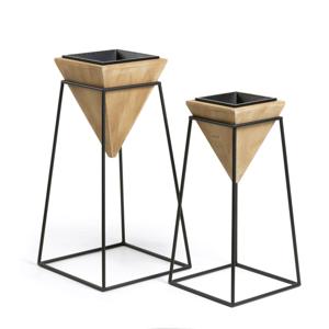 Kave Home Plantenpot Stared Set van 2 stuks - Naturel