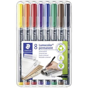 Staedtler 313 WP8 permanente marker Zwart, Blauw, Bruin, Groen, Oranje, Rood, Violet, Geel 1 stuk(s)