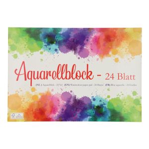 Aquarelblok A4, 24 vellen