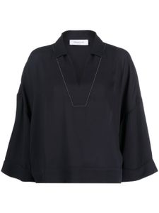 Fabiana Filippi blouse à col v - Bleu