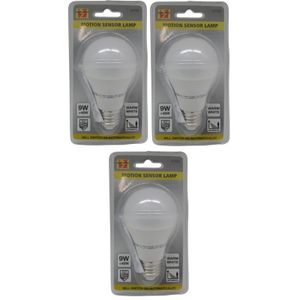 3x LED lamp / plafondlamp met bewegingssensor E27