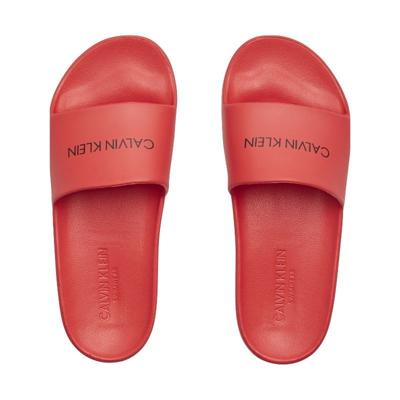 Calvin Klein vrouwen slippers - rood/logo Calvin Klein vrouwen slippers - rood/logo