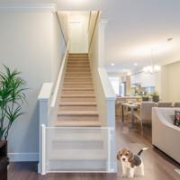 Intrekbaar Veiligheidshek voor Baby Breed Gaas Veiligheidshek 140 x 8 x 89 cm Wit