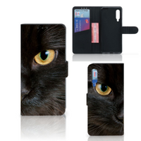 Xiaomi Mi 9 Telefoonhoesje met Pasjes Zwarte Kat - thumbnail