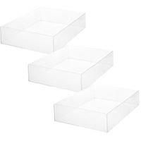 Set van 3x stuks sieraden/make-up houder/box rechthoek 38,5 x 8,5 cm van kunststof - thumbnail