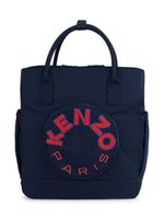 Kenzo Kids sac à langer à logo imprimé - Bleu