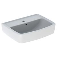 Geberit E-Con fontein hoekig 50x38 cm, met kraangat en overloop, wit