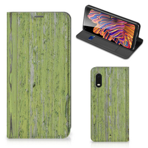 Samsung Xcover Pro Book Wallet Case Green Wood