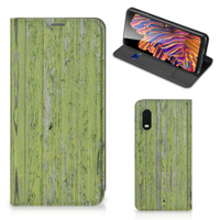 Samsung Xcover Pro Book Wallet Case Green Wood - thumbnail