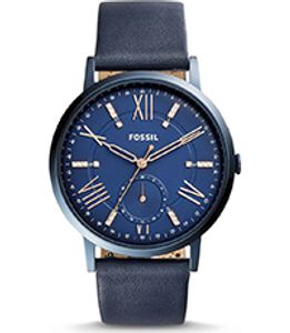 Horlogeband Fossil ES4109 Leder Blauw 20mm