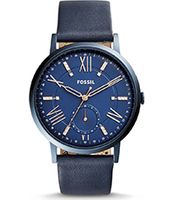 Horlogeband Fossil ES4109 Leder Blauw 20mm - thumbnail