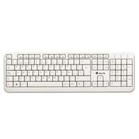 NGS Spike Spanish language (QWERTY) - USB keyboard with 1.4m cable, 12 multimedia keys and Plug&Play function. Compatible with Mac/Windows/Linux/Android/Tablet/TV. White