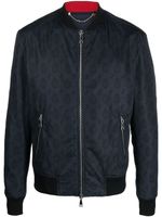 Billionaire veste bomber à motif monogrammé - Bleu - thumbnail