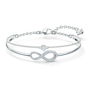 Swarovski 5520584 Armband Infinity zilverkleurig (M) 18,5 cm