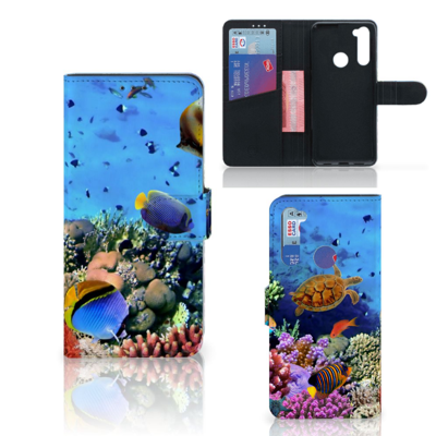 Xiaomi Redmi Note 8T Telefoonhoesje met Pasjes Vissen Xiaomi Redmi Note 8T Telefoonhoesje met Pasjes Vissen