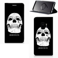 Mobiel BookCase Samsung Galaxy S9 Skull Eyes - thumbnail