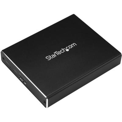 StarTech.com Dubbele sleuf schijfbehuizing voor M.2 NGFF SATA SSDs USB 3.1 (10Gbps) RAID