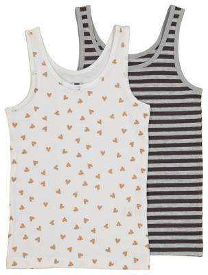 HEMA Kinderhemden Glitter - 2 Stuks Gebroken Wit (gebroken wit) HEMA Kinderhemden Glitter - 2 Stuks Gebroken Wit (gebroken wit)