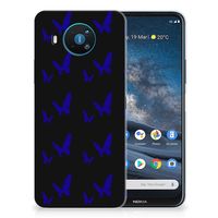 Nokia 8.3 TPU bumper Vlinder Patroon - thumbnail