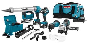 Makita DLX5040TX1 18 V Combiset voor allround werkzaamheden 5,0 Ah accu&apos;s (2st.) in Tas - DLX5040TX1