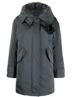 Ermanno Scervino parka à fleur appliquée - Gris - thumbnail