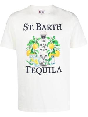 MC2 Saint Barth T-shirt met logoprint - Wit