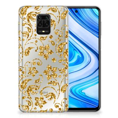 Xiaomi Redmi Note 9S | Note 9 Pro TPU Case Gouden Bloemen