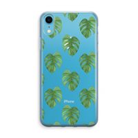 Monstera leaves: iPhone XR Transparant Hoesje - thumbnail