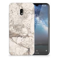 Nokia 2.2 TPU Siliconen Hoesje Marmer Beige