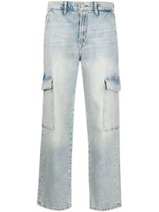 7 For All Mankind jean court Logan à taille haute - Bleu