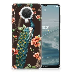 Nokia G20 | G10 TPU Hoesje Pauw met Bloemen