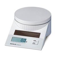 Maultronic S 1512002 Brievenweegschaal op zonne-energie, draagkracht 2 kg, 2 g, wit, 1 stuk