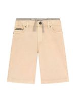 Dolce & Gabbana Kids short en coton à plaque logo - Tons neutres