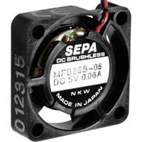 SEPA MFB25B12 Axiaalventilator 12 V/DC 23 l/min (l x b x h) 25 x 25 x 6.5 mm - thumbnail