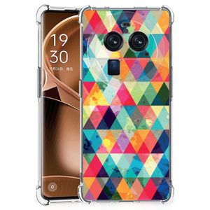 OPPO Find X6 Pro Doorzichtige Silicone Hoesje Geruit