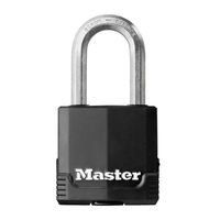 Masterlock 48mm laminated steel padlock - anti-rust thermoplastic cover - 38mm oc - M115EURDLF - thumbnail