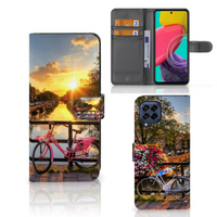 Samsung Galaxy M53 Flip Cover Amsterdamse Grachten - thumbnail