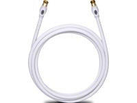 Antenne, Satelliet Aansluitkabel [1x Antennestekker 75 Ω - 1x Antennebus 75 Ω] 5.10 m 120 dB Vergulde steekcontacten Wit Oehlbach Transmission Plus