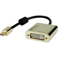 ROLINE GOLD 4K MiniDP/DVI Adapter, Actief, v1.2, MiniDP M - DVI F, Retail Blister - thumbnail