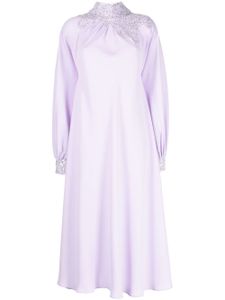 Saiid Kobeisy robe mi-longue à col montant - Violet