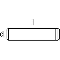 TOOLCRAFT 828014 Cilindrische pen (Ø x l) 5 mm x 40 mm Staal 50 stuk(s)