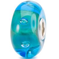 Trollbeads TGLBE-10469 Kraal Vreugdebubbel lagune zilver-glas