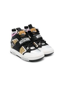 Moschino Kids baskets montantes à logo Teddy Bear - Noir