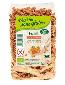 Fusilli van rode linzen glutenvrij bio