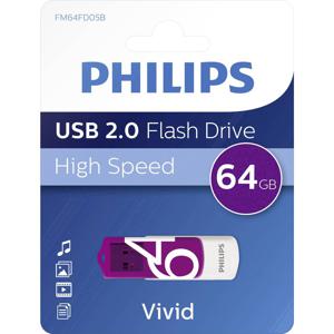 Philips FM64FD05B USB flash drive 64 GB USB Type-A 2.0 Paars, Wit