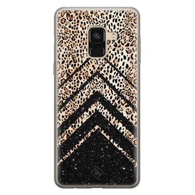Samsung Galaxy A8 (2018) siliconen hoesje - Chevron luipaard